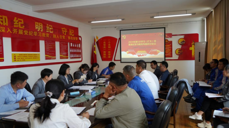 星空娱乐汽贸公司党支部召开2024年第五次学习（扩大）会暨“知敬畏、存戒惧、守底线”专题研讨会议